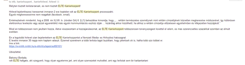 Illustration for article titled SPAM WAR: Amikor nem hagy békén az ELTE